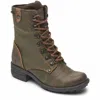 Cobb Hill Women's Brunswick Lace Waterproof Boot In Green In Green