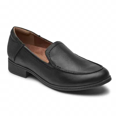 Cobb Hill Women's Crosbie Slip On Loafer - Medium In Black Leather