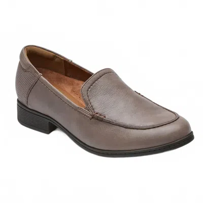 Cobb Hill Women's Crosbie Slip On Loafer - Medium In Dove Grey In Brown