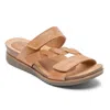 Cobb Hill Women's May Asymmetrical Slide Sandal In Tan In Multi