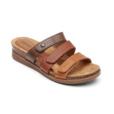 Cobb Hill Women's May Slide Sandal In Tan In Brown