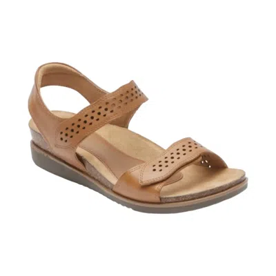 Cobb Hill Women's May Wave Strap Sandal - Extra Wide Width In Tan In Brown