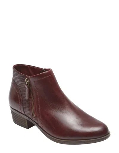 Cobb Hill Women's Oliana Ankle Boots In Red In Brown
