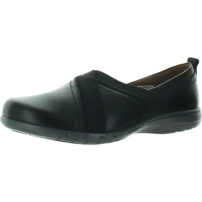 Cobb Hill Womens Solid Leather Flat Shoes In Black