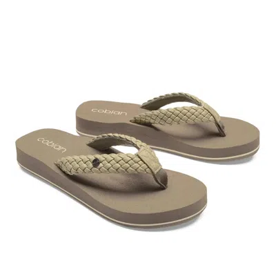 Cobian Women's Braided Bounce Flip Flop In Cream In Neutral