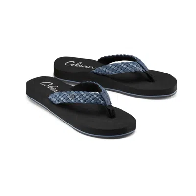 Cobian Women's Braided Bounce Flip Flop In Indigo In Blue