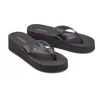 Cobian Women's Valencia Wedge Flip-flop Sandals In Black In Black