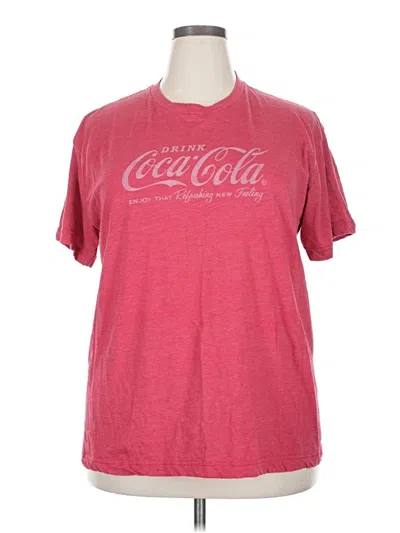Pre-owned Coca-cola Short Sleeve T-shirt In Pink
