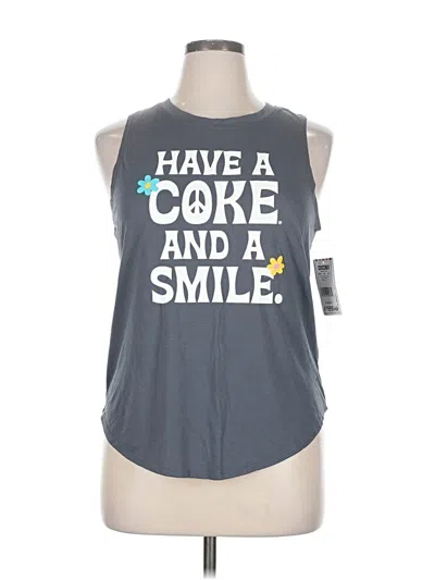 Pre-owned Coca-cola Sleeveless T-shirt In Gray