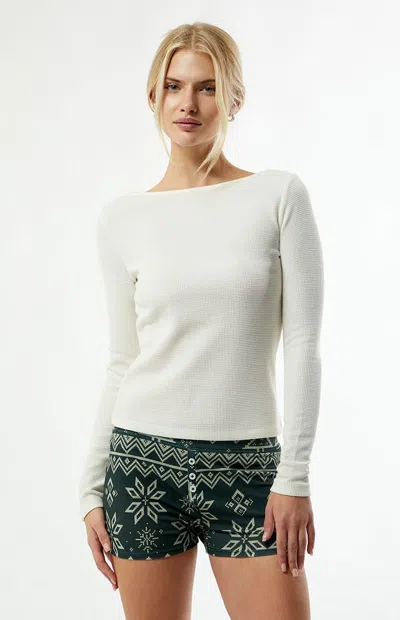 Coca-cola Women's By Pacsun Fair Isle Mini Pajama Brief Shorts In Green