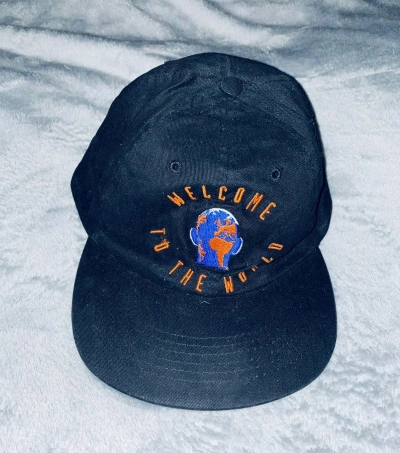 Pre-owned Coca Cola X Vintage Welcome To The World Fanta 90's Vintage Strapback Cap In Faded Blue