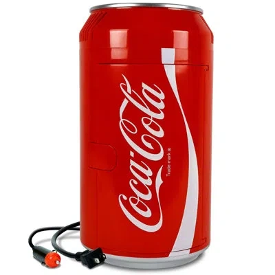Coca-cola 8 Can Portable Mini Fridge 12v Dc 110v Ac 5.4l Cooler, Red