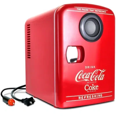 Coca-cola Coca Cola 4.2 Qt. Countertop Mini Fridge With Bluetooth Speaker, Red