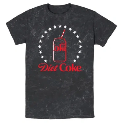 Coca-cola Coca Cola Diet Can Stars Stamp Graphic T-shirt In Black