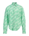 Coca-cola Man Shirt Green Size M Cotton, Linen In Green
