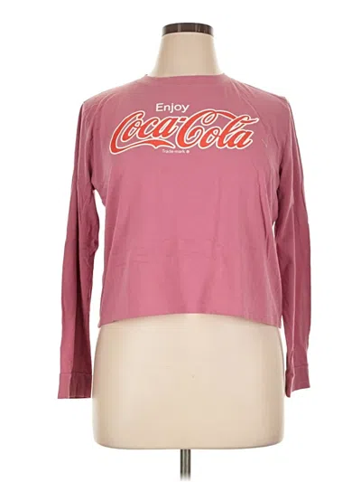 Pre-owned Coca-cola Long Sleeve T-shirt In Pink