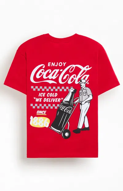 Coca-cola Men's By Pacsun Coke Delivery Service T-shirt In Red