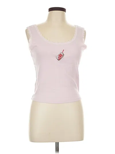 Pre-owned Coca-cola Sleeveless Top Pink Sweetheart Neckline Tops