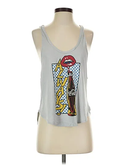 Pre-owned Coca-cola Tank Top Silver Halter Neckline Tops