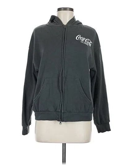 Pre-owned Coca-cola Zip Up Hoodie In Gray