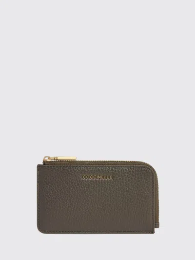 Coccinelle Metallic Soft Card Holder In Gray