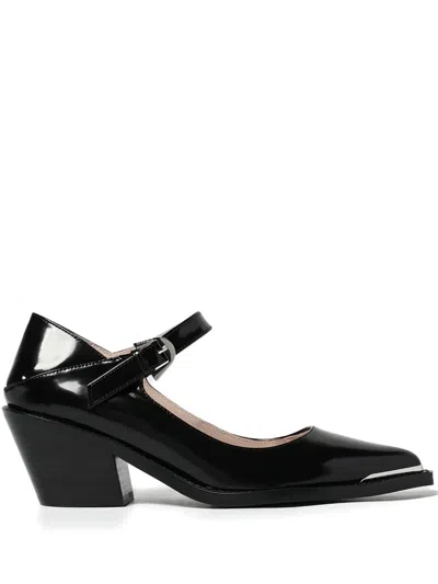 Coccinelle 40mm Square-toe Heeled Pumps In Black