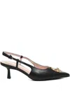Coccinelle 65mm C-me Logo Sling Back Heeled Pumps