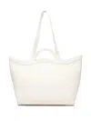 Coccinelle Amalia Curved-handle Leather Tote Bag In White