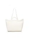 Coccinelle Amalia Curved-handle Leather Tote Bag In White