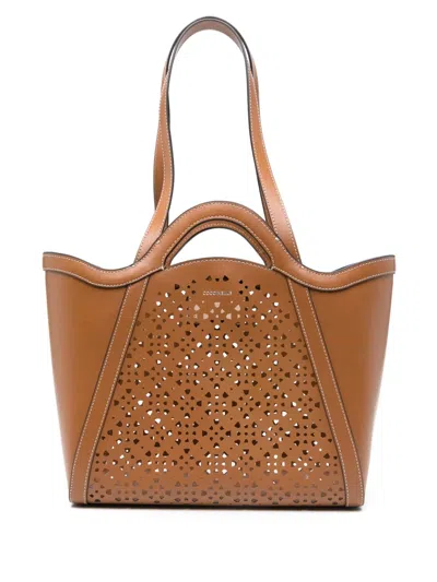 Coccinelle Amalia Tote Bag In Brown
