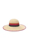 Coccinelle Anita Stripe-detail Raffia Sun Hat