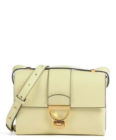 Coccinelle Arlettis Leather Bag In Lime Wash