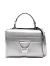 Coccinelle Arlettis Metallic-effect Shoulder Bag In Gray