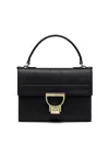 Coccinelle Arlettis Pebbled-leather Satchel In Black