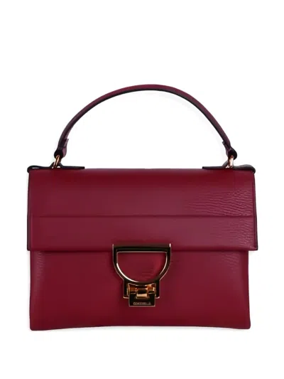 Coccinelle Arlettis Mini Leather Tote Bag In Red