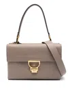 Coccinelle Arlettis Foldover Top Shoulder Bag In N59 Warm Taupe