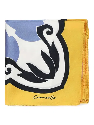 Coccinelle Azulejos Silk Scarf In Neutral