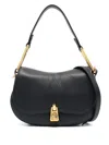 Coccinelle Mini Magie Soft Calf Leather Shoulder Bag In 001 Noir