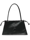 Coccinelle Calfskin Shoulder Bag With Adjustable Drawstring Sides