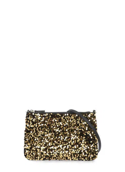 Coccinelle Crossbody Paillettes Pochette In Black