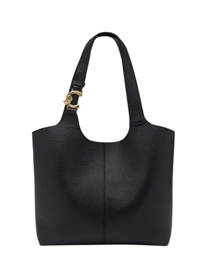Coccinelle Easy Hobo Bag In Grained Leather In Black