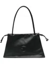 Coccinelle Calfskin Shoulder Bag With Adjustable Drawstring Sides