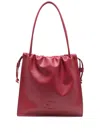 Coccinelle Logo Embossed Drawstring Tote Bag