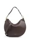 Coccinelle Half-moon Zip-top Bag In Brown