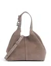 Coccinelle Structured Cowhide Leather Shoulder Bag With Adjustable Strap In Brown
