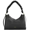 Coccinelle Small Boheme Braided-handle Shoulder Bag In Black