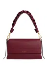 Coccinelle Borsa A Spalla In Pelle Double Boheme Grana Double Small In Burgundy
