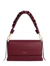 Coccinelle Borsa A Spalla In Pelle Double Boheme Grana Double Small In Burgundy