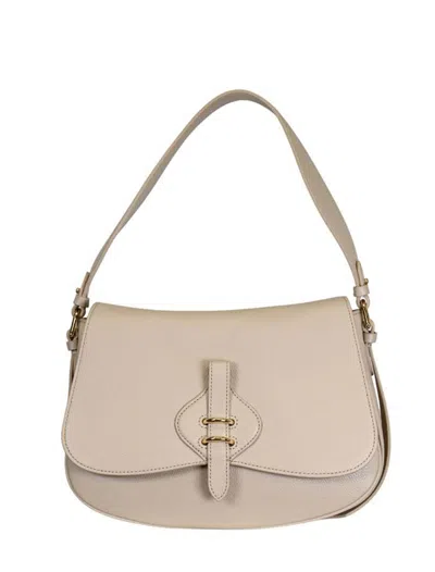 Coccinelle Grainy-leather Shoulder Bag In Gray