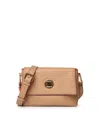 Coccinelle Leather Shoulder Bag In Beige